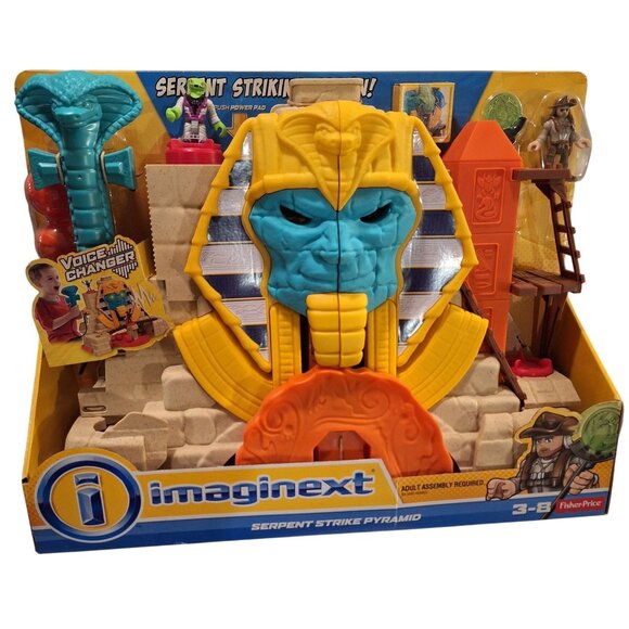 Fisher-Price Other - Imaginext Egyptian Serpent Strike Pyramid Playset Voice Changer Cobra